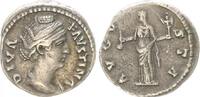 Antike / Römische Kaiserzeit/Faustina I Denar Faustina Major Denar mit Rückseitendarstellung Vesta n.l. stehend -
