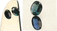 2 Saphire 2 Saphire, Zusammen 1,15 carat -