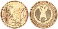 50 Cent 2002 G Deutschland BRD Fehlprägung mit 1 € Rückseite 2002 G  Adler statt Brandenburger Tor vz,kl. Randfehler