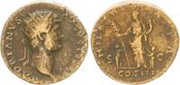 Antike / Römische Kaiserzeit Dupondius Hadrianus, 117-138, Hilaritas steht n.l., HILARITAS, nicht in Kampmann -