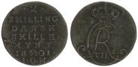 2 Skilling 1801 Dänemark Christian VII. (1766-1808) ss
