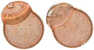 Deutschland 1 Pfennig Fehlprägung: 70% dezentriert !!! mit untergeschobener Ronde -