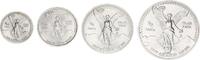 Mexiko Lot 4 Stück Komplette Serie 1/20 - 1/2 Unze -