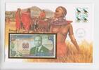 10 Shilingi Kumi-Banknote in Numisbrief 1992/1996 Kenia Kenia, 10 Shilingi Kumi-Banknote in Numisbrief kassenfrisch