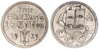 1/2 Gulden 1923 Polen / Danzig / Deutschland Schiffsmotiv fast vz,Patina