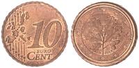 10 Cent 2003 A Deutschland Probe Koppelung 10 Cent VS, RS 2 Cent auf 2 Pfennig Schrötling vz-st