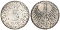 Deutschland 5 DM Silber Kursmünze seltenes Münzzeichen -