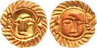 Gold Schmuck Applikation um 1850 Indien kleine indische Schmuckmünze 0,24g vz-st