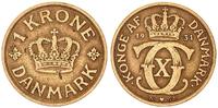 1 Krone 1931 Dänemark Christian X. ss
