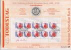 BRD 10 DM Numisblatt Johann Sebastian Bach - Münze und Briefmarken -