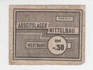Drittes Reich - Mittelbau 50 Pfennig-Schein 3. Reich Mittelbau, 50 Pfennig -