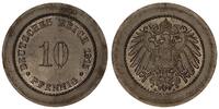 10 Pfennig 1915 A Deutschland / Kaiserreich sehr seltene Probe zu  J.298 vz, Zaponiert