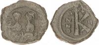 Antike / Byzanz Justinus II Halbfollis Byzanz Justinus II. 565-578 n.Chr Konstantinopel Bronze Halbfollis -
