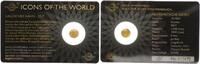 Ruanda 10 FRW Gold Icons of the World Gallischer Hahn -