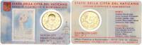 Vatikan 50 Cent Coincard Coin Card No 1 mit Briefmarke -