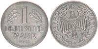 1 DM 1954 F BRD zeitgenössische Umlauffälschung in Weissmetall ss-vz