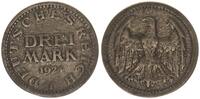 Weimarer Republik 3 Mark zeitgenössische Umlauffälschung Blei-Zinn Legierung -