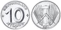 10 Pfennig 1953 E Deutschland / DDR seltenes Jahr / Münzzeichen prägefrisch-Stempelglanz