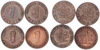 XXX Deutschland Lot 1 Pfennig 1 Satz Bank dt.Länder- 1 Pfennig 1948 D F G J -