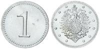 Deutschland / Kaiserreich 1 Pfennig Probe J.1 Wertzahl/Reichsadler Kupfer,versilbert -