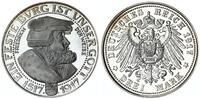 Deutschland / Kaiserreich / Sachsen 3 Mark Friedrich August III. Nachprägung in Silber (2001)PP -