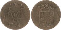 VOC 1 Duit 1734 East Indian Company (Holland) Niederländisch-Indien ss
