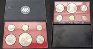 USA KMS United States Proof Set, 1, 5, 10 Cents, 1/2 Dollar, 1 Dollar, Quarter -