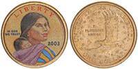 USA 1 Dollar Sacagawea coloriert -