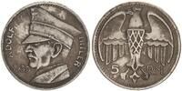 5 RM 1935 3.Reich Versilberte Medaille  Adolf Hitler spätere Prägung ss-vz