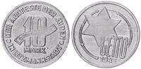 Deutschland / Polen / Getto Litzmannstadt 10 Mark (mit Echtheitszertifikat) Getto Litzmannstadt 10 Mark 1943 Aluminium Stempeldrehung 15-20 Grad -