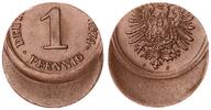 Kaiserreich 1 Pfennig Fehlprägung: 30% dezentriert J.1 -