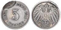 Deutschland / Kaiserreich 5 Pfennig J.12 Fehlprägung : Wertseite: 10 % incus -