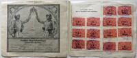 Deutsches Reich, 1. Weltkrieg, WW1 Deutscher Sparkassenverband, Kriegsanleihe-Sparkarte, mit Kriegs-Sparmarken -