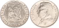 100 Kronen 1949 Tschechoslowakei Josef Stalin 70. Geburtstag, Silber prägefrisch