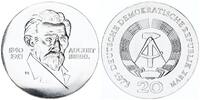 Deutschland - DDR 20 Mark Silber August Bebel -