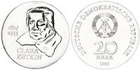 Deutschland / DDR 20 Mark Silber Clara Zetkin -