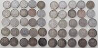 3. Reich, Third Reich Lot 25 x 5 Reichsmark Silber Silberposten 3. Reich Lot 25 x 5 Mark Hindenburg J.360 ohne Hakenkreuz -