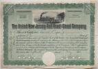 USA, Amerika alte Aktie United New Jersey Railroad and Canal Compnay, Eisenbahn, tolle Vignette -