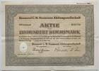 Leipzig, Sachsen 100 Reichsmark Brauerei C.W. Naumann AG -