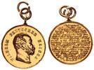 Preußen kleine tragbare Goldmedaille Kaiser Wilhelm I. -