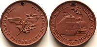 tragbare Porzellanmedaille (Meissen) 1956 Eisenbahnen Tag des deutschen Eisenbahners fast brandfrisch