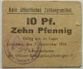 Grudziądz, Polen/ Graudenz, Westpreußen 10 Pfennig Offizier-Kriegsgefangenenlager, Notgeld, Lagergeld -