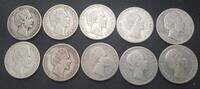 Kaiserreich - Bayern Lot 10x 2 Mark König Ludwig II Silber -