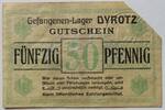 Dyrotz, Brandenburg 50 Pfennig Gefangenenlager, Notgeld, Lagergeld -