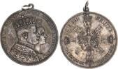 Preußen 1 Krönungstaler Silber Patriotischer Anhänger König Wilhelm I. und Königin Augusta -