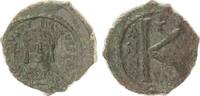 Antike / Byzanz Justinus II Halbfollis Byzanz Justinus II. 565-578 n.Chr Thessaloniki Bronze Halbfollis -