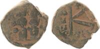 Antike / Byzanz Justinus II Halbfollis Byzanz Justinus II. 565-578 n.Chr Thessaloniki Bronze Halbfollis -