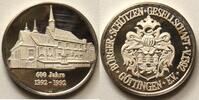 Silbermedaille 1992 Bundesrepublik Deutschland/Göttingen 600 Jahre Bürger-Schützen-Gesellschaft v.1392 etwas berieben, Polierte Platte-