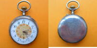 Schweiz, HERREN TASCHENUHR, intakte HERREN TASCHENUHR, Silber-0, 800-Zylinderhemmung, gute Funktion-ca.1920, -