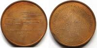 DDR Kupfermedaille VI. Bezirksmünzausstellung Dessau, Bauhaus, Kulturbund -
